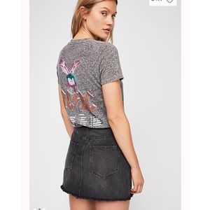 Free People Denim Skirt | Black Jean Skirt